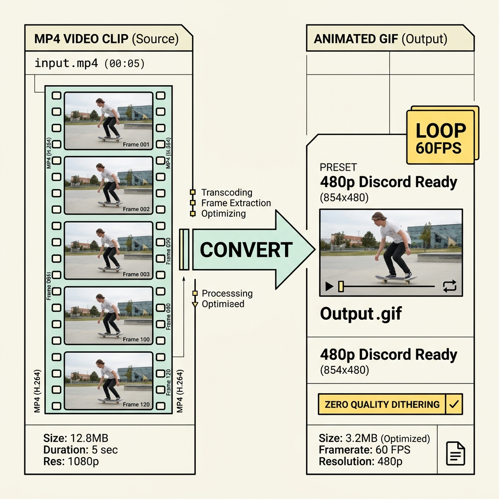 Video to Animated GIF Transcoding Demonstration